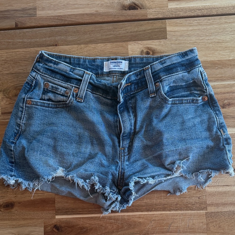 Denizen from Levi's Distressed Blue Jean Shorts